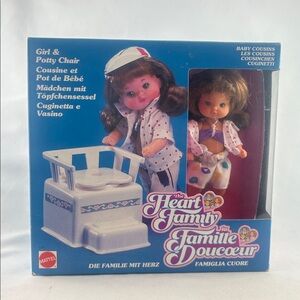 Vintage Mattel The Heart Family Girl & Potty Chair Doll Set – Sealed Box